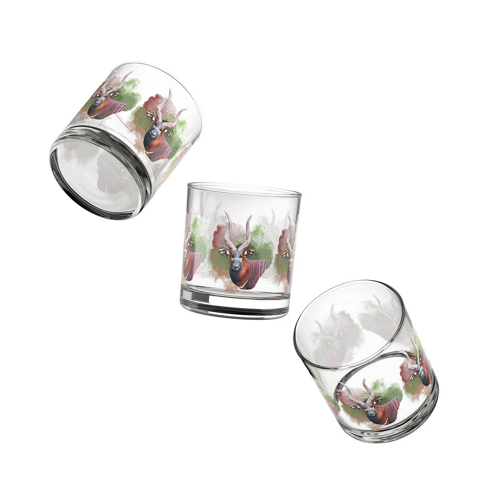 Thumbnail: Mountain Bongo Antelope Whiskey Rocks Glass 