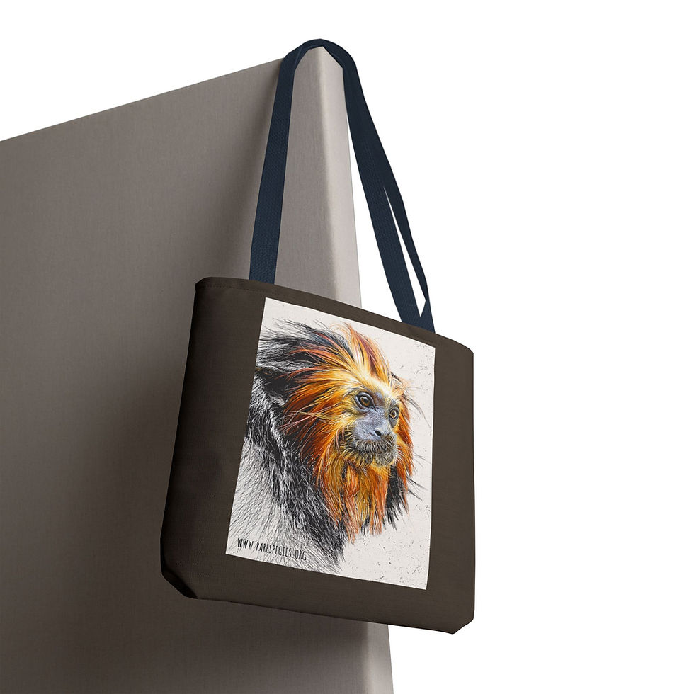 Thumbnail: Golden Headed Lion Tamarin Art Tote Bag  by RSCF