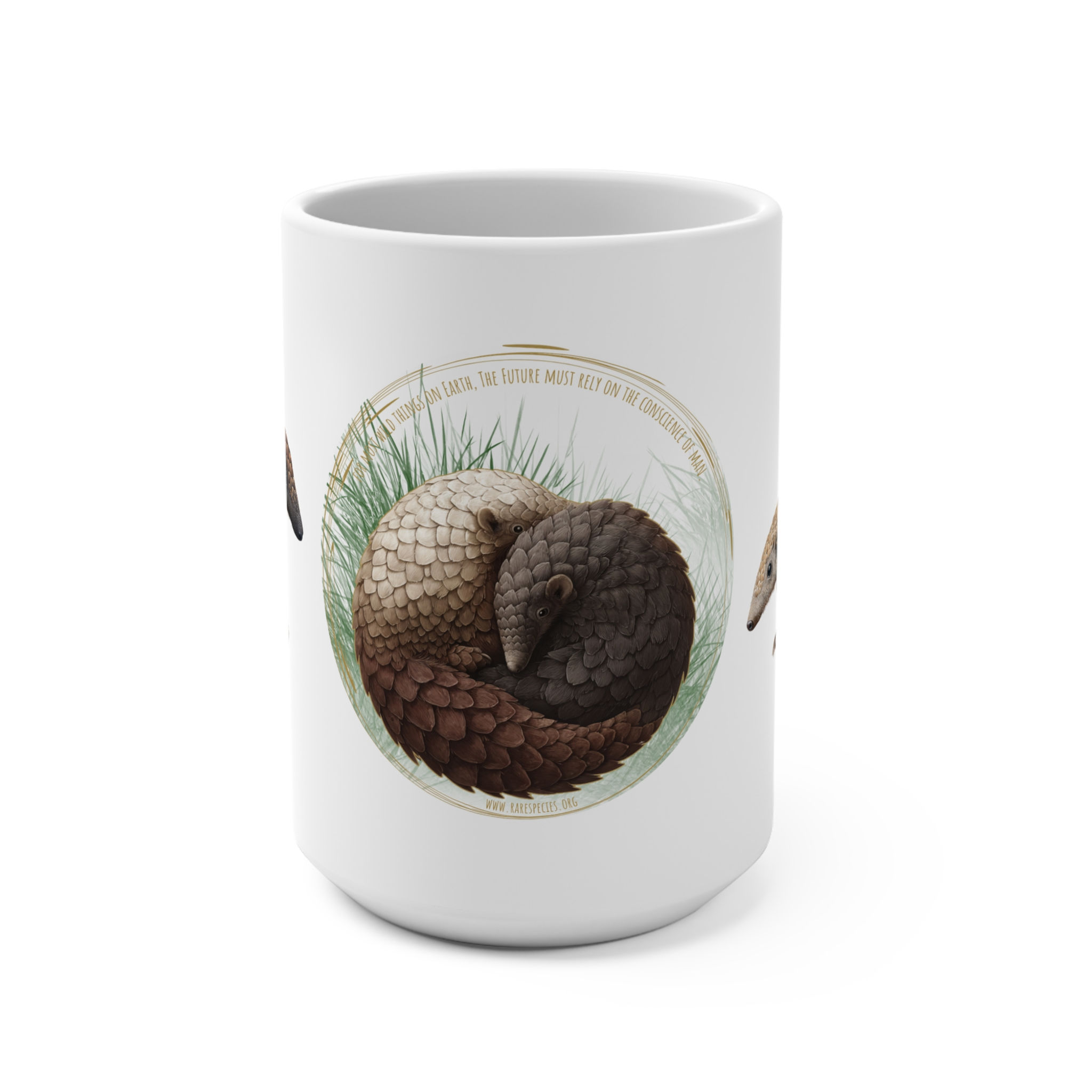 Pangolin Wildlife 15oz Ceramic Mug by RSCF