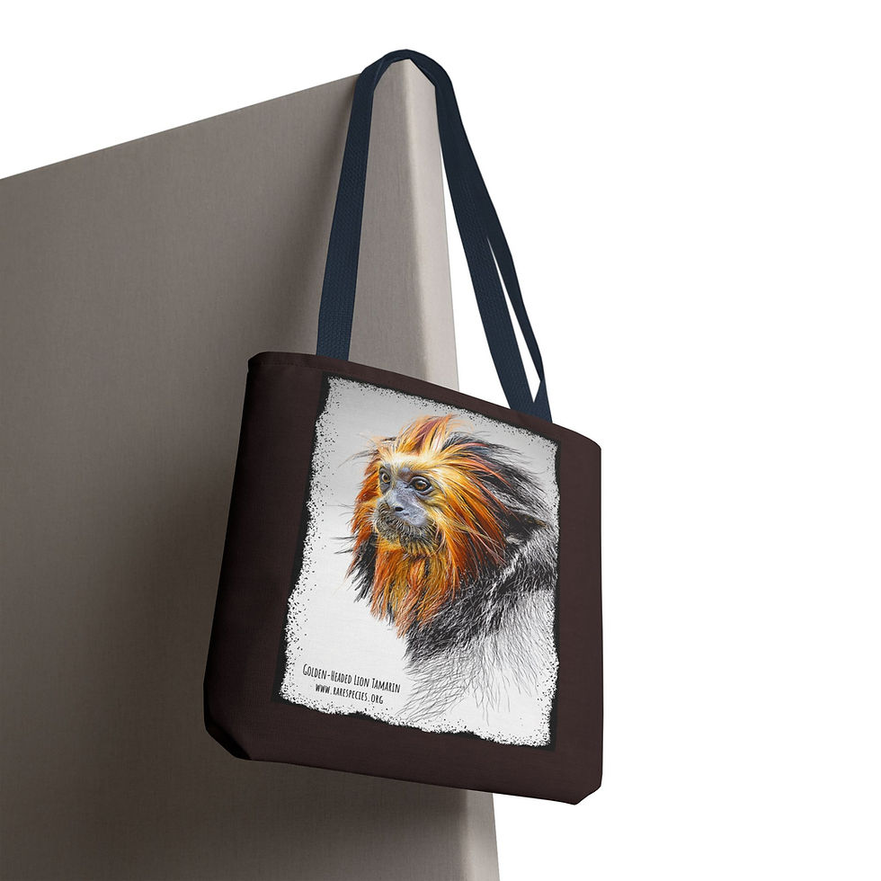 Thumbnail: Golden-Headed Lion Tamarin Tote Bag  by RSCF