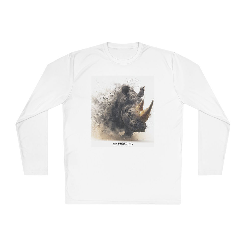 Thumbnail: Rhino Portrait Long Sleeve Tee — Majestic Black Rhino Wildlife Shirt
