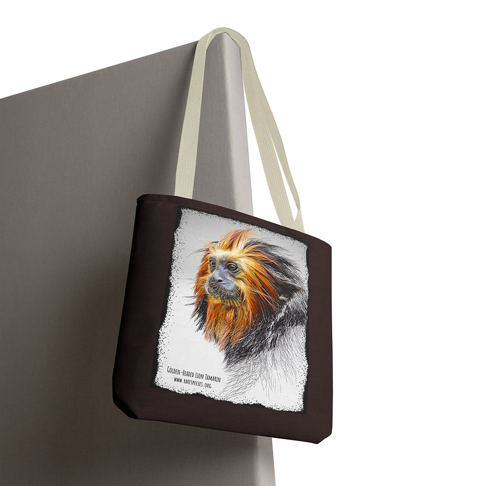 Thumbnail: Golden-Headed Lion Tamarin Tote Bag  by RSCF