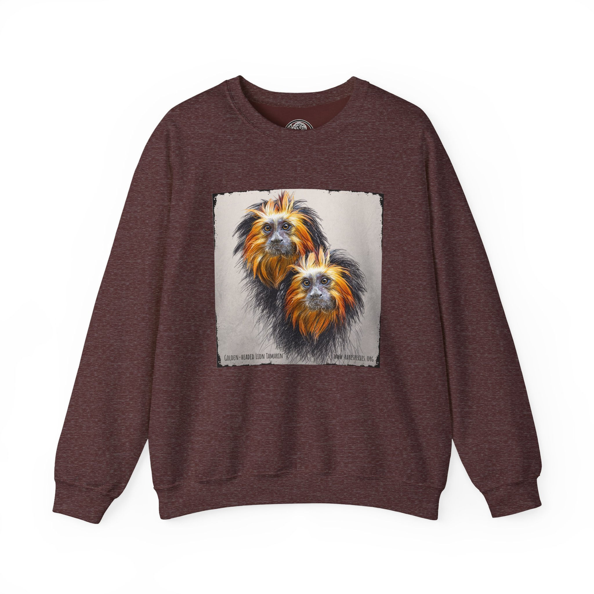 Golden-Headed Lion Tamarin Crewneck Sweatshirt by RSCF