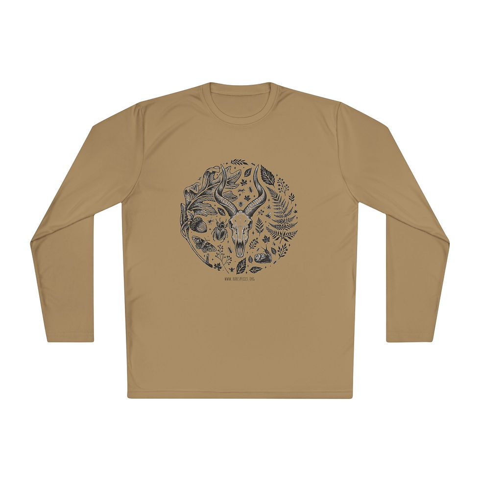 Thumbnail: Bongo Botanical Skull Long Sleeve T by RSCF