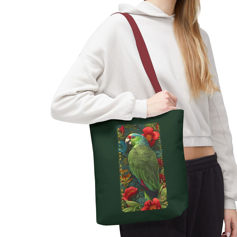 Thumbnail: Red-Browed Amazon Tote Bag by RSCF