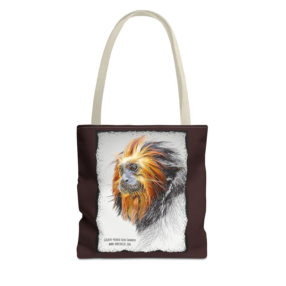 Thumbnail: Golden-Headed Lion Tamarin Tote Bag  by RSCF