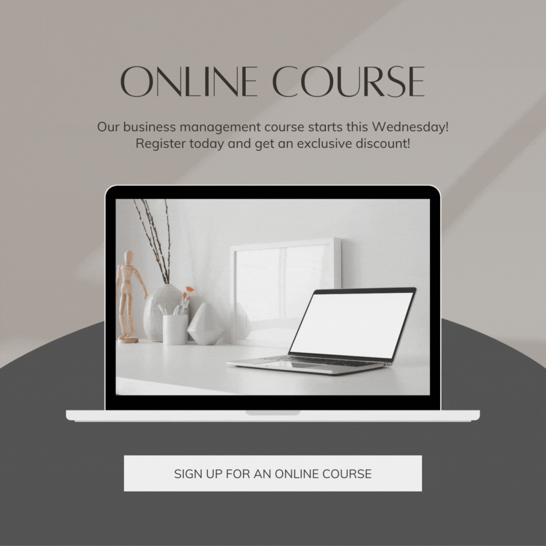 Grey Professional Modern Online Course Carousel Instagram Post.gif