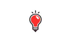 Red glowing lightbulb with lightning filament.png