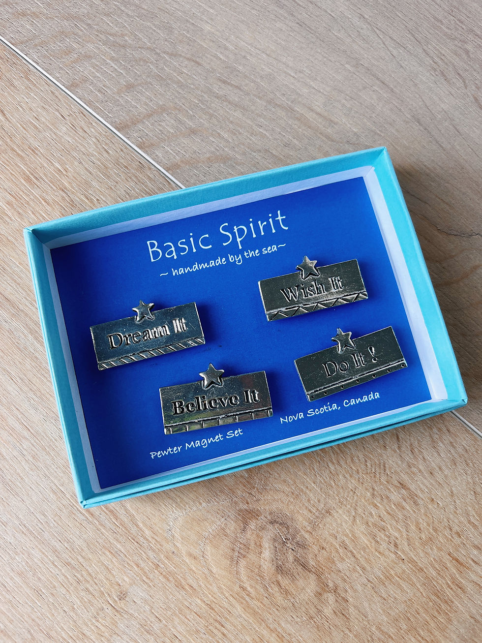 " Wish It! Dream It!" Pewter Magnet Set | Basic Spirit