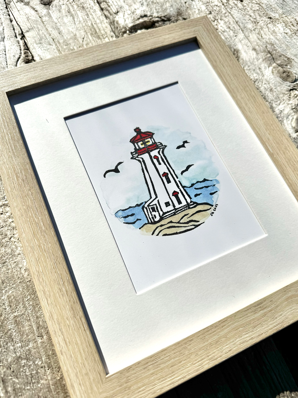 Thumbnail: Peggy's Cove Lighthouse | 5x7 Print | Erin Bulger Handcrafted Art