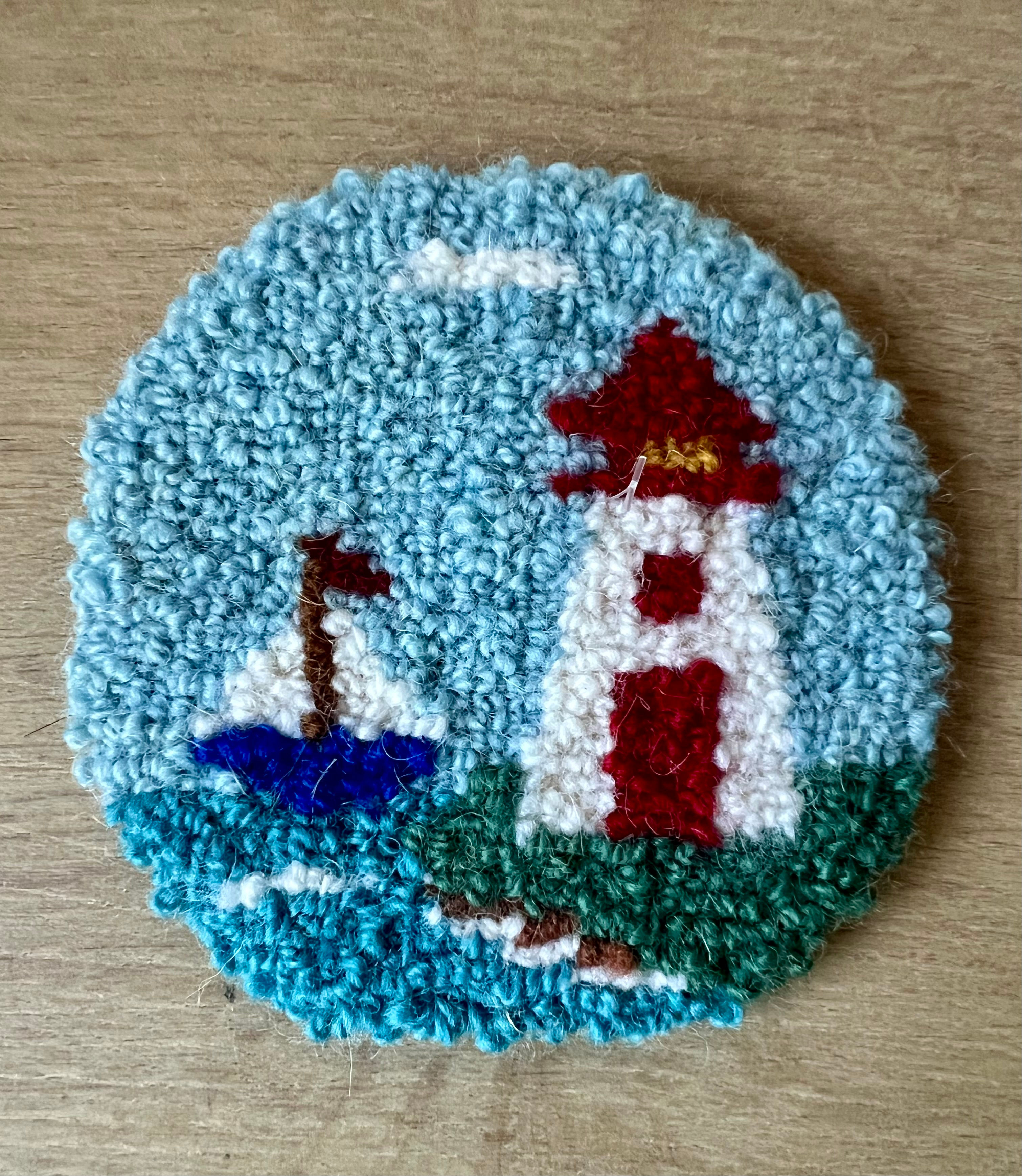 Maritime Lighthouse Coaster | Cheticamp Rug Hooking