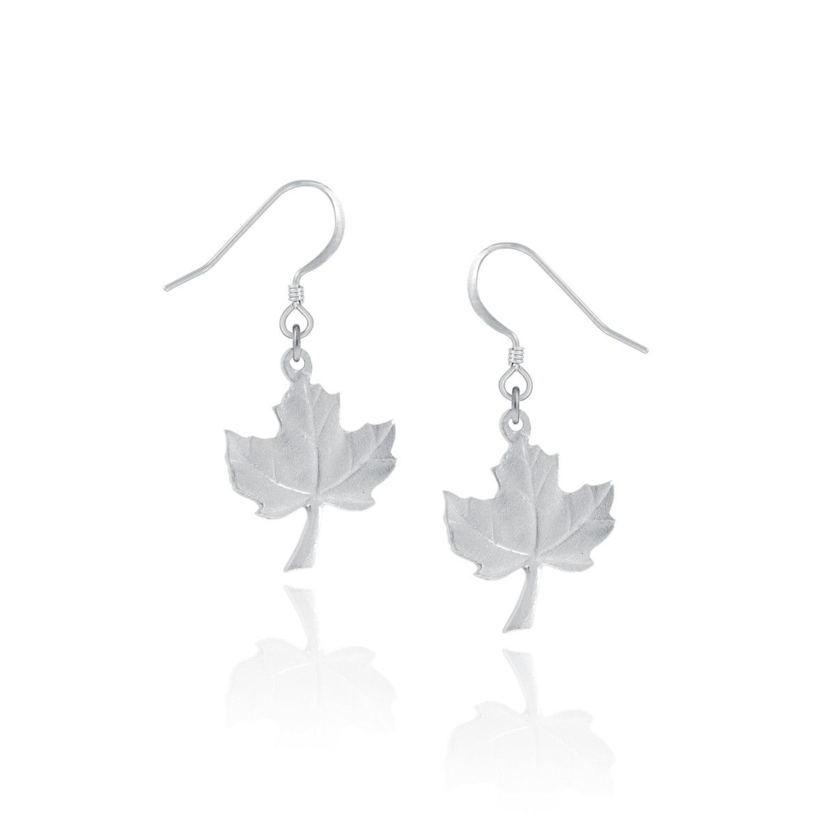 Maple Leaf Earrings | Amos Pewter