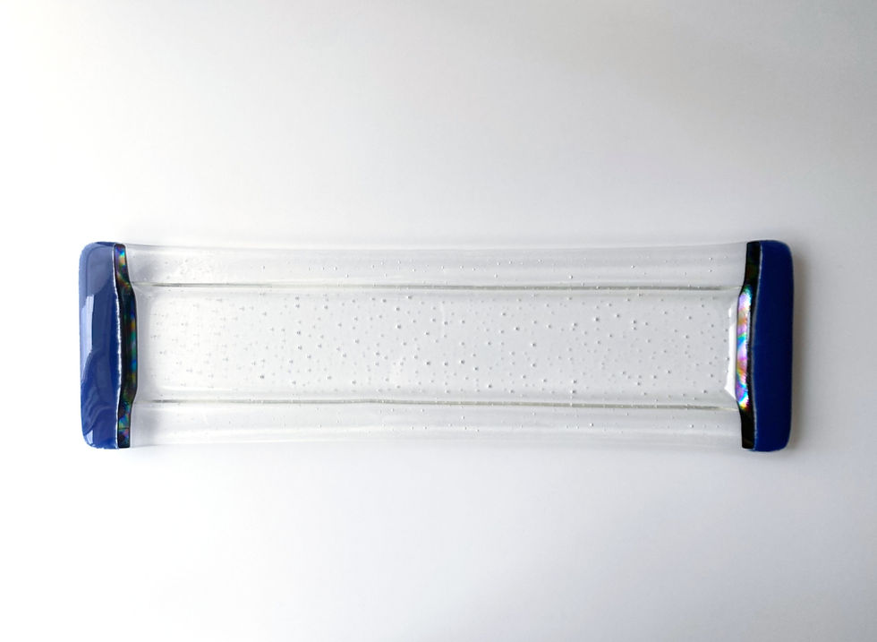 Thumbnail: Indigo Blue 6"x22" Tray  | Semi Formal | Kiln Art