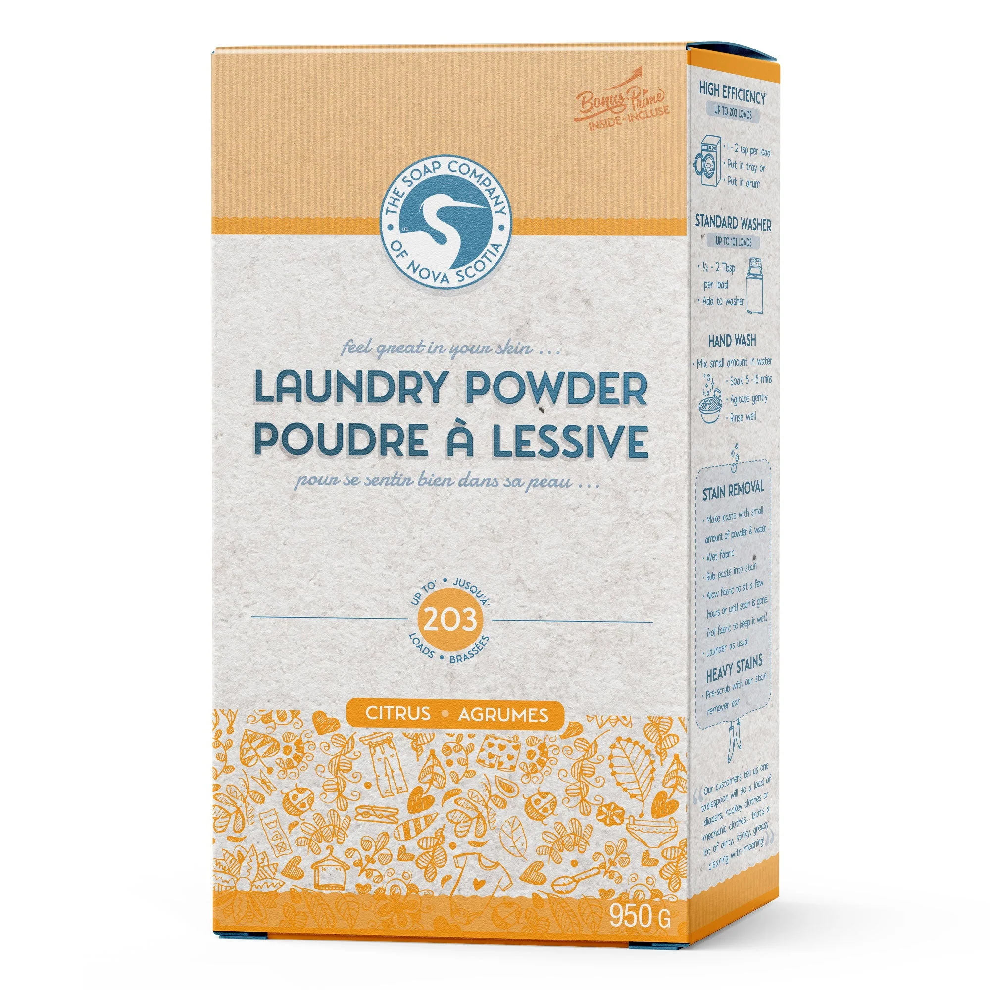 Citrus Laundry Powder | Soap Company of Nova Scotia