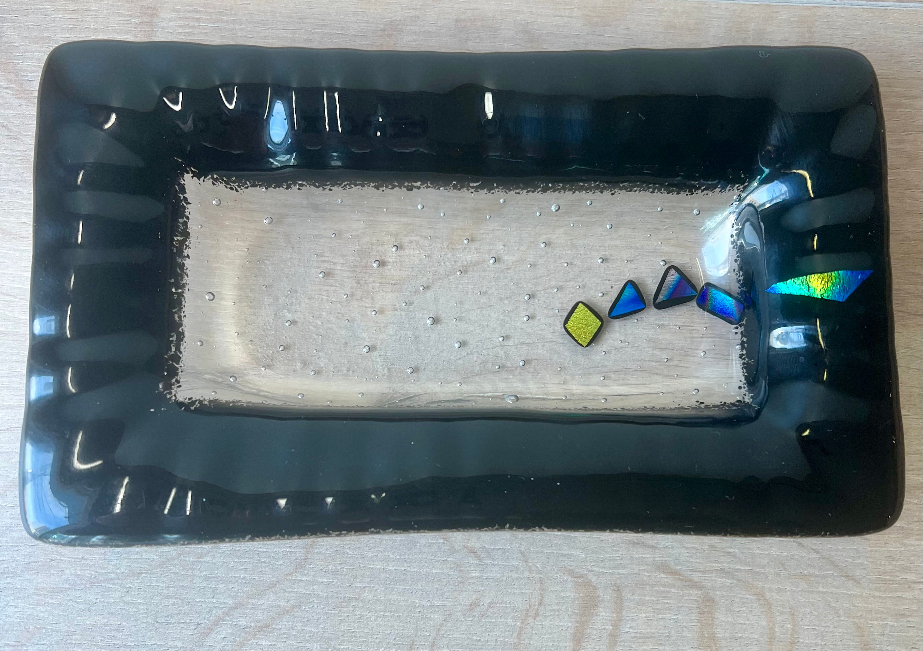 Black 4"x8" Server | Semi Formal | Kiln Art