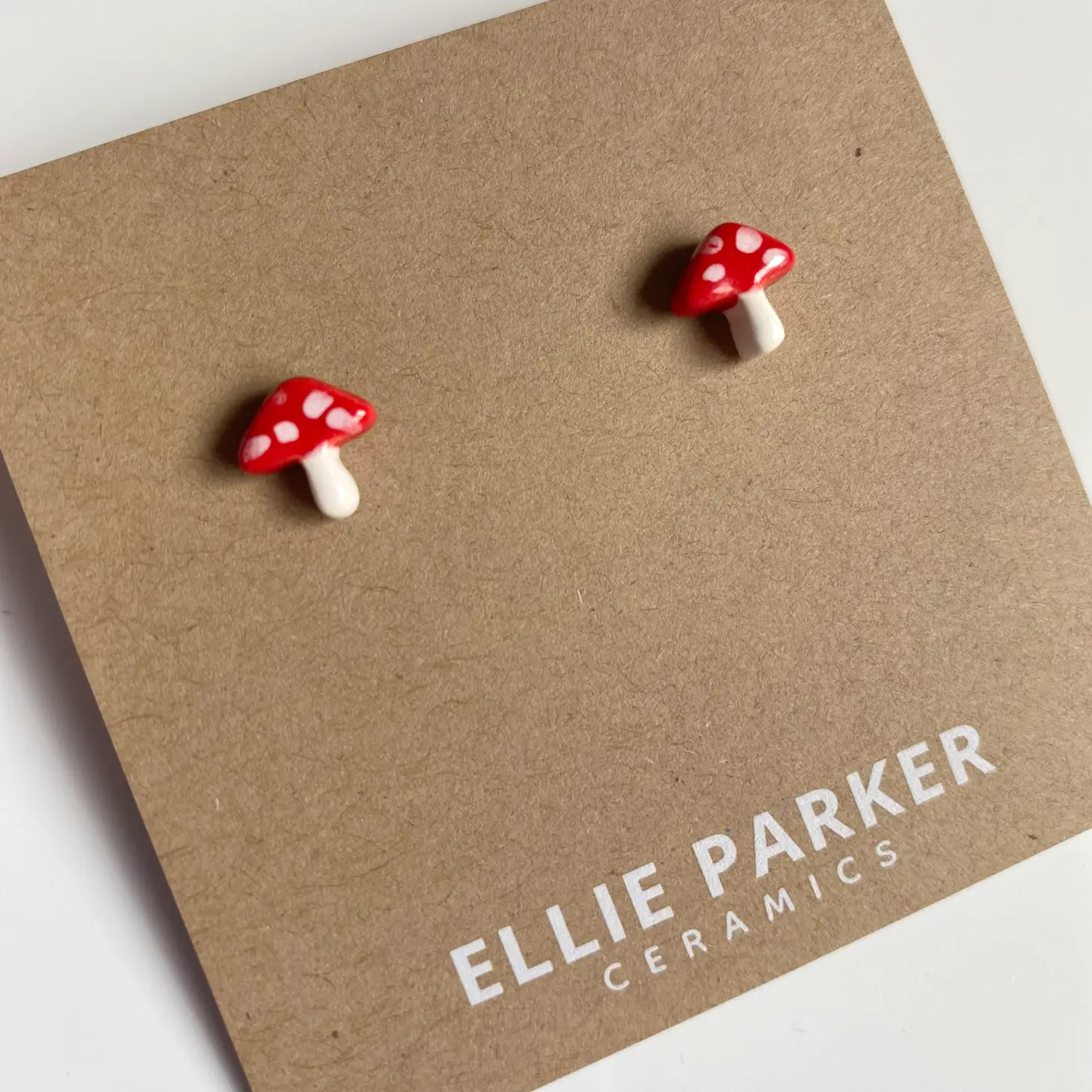 Mushroom Stud Earrings | Ellie Parker Ceramics