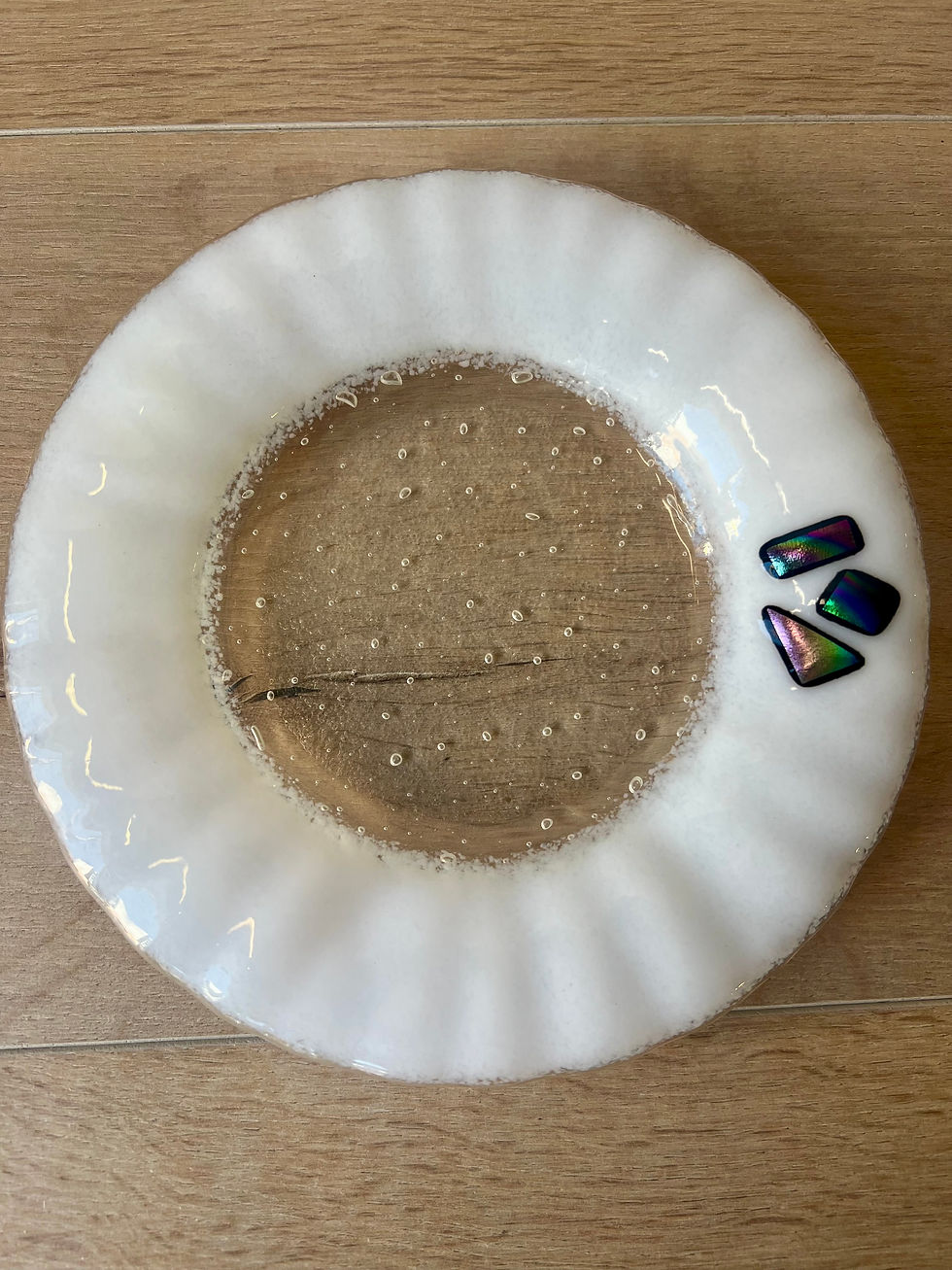 White 7" Round Plate | Semi Formal | Kiln Art