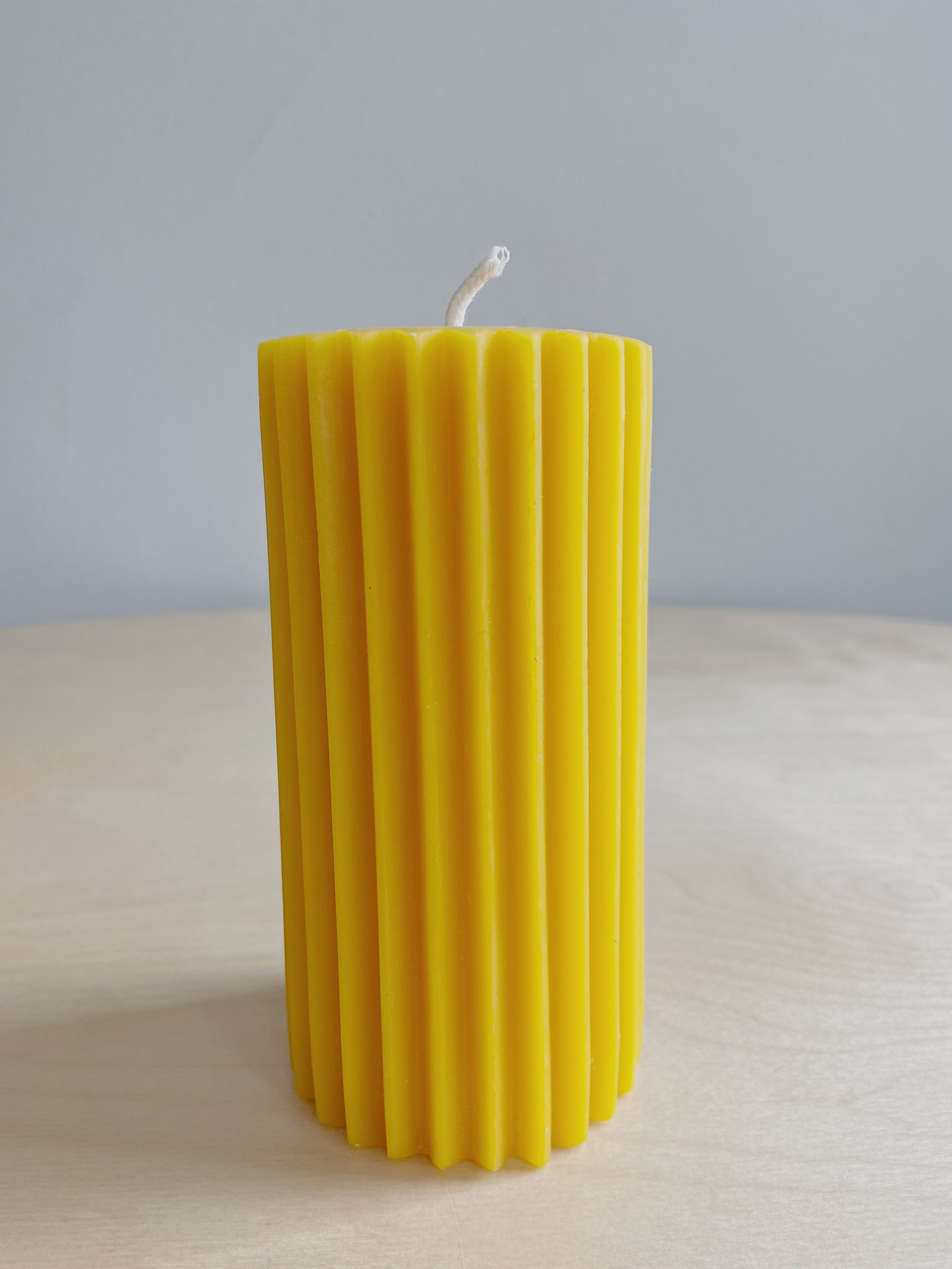 Beeswax Ridged Candle | Kittilsen's Honey