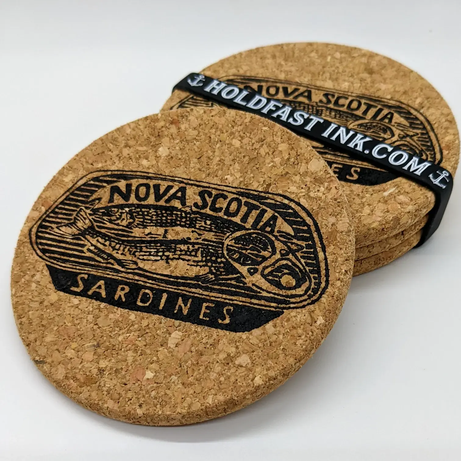 Sardines Cork Coasters | Holdfast Ink