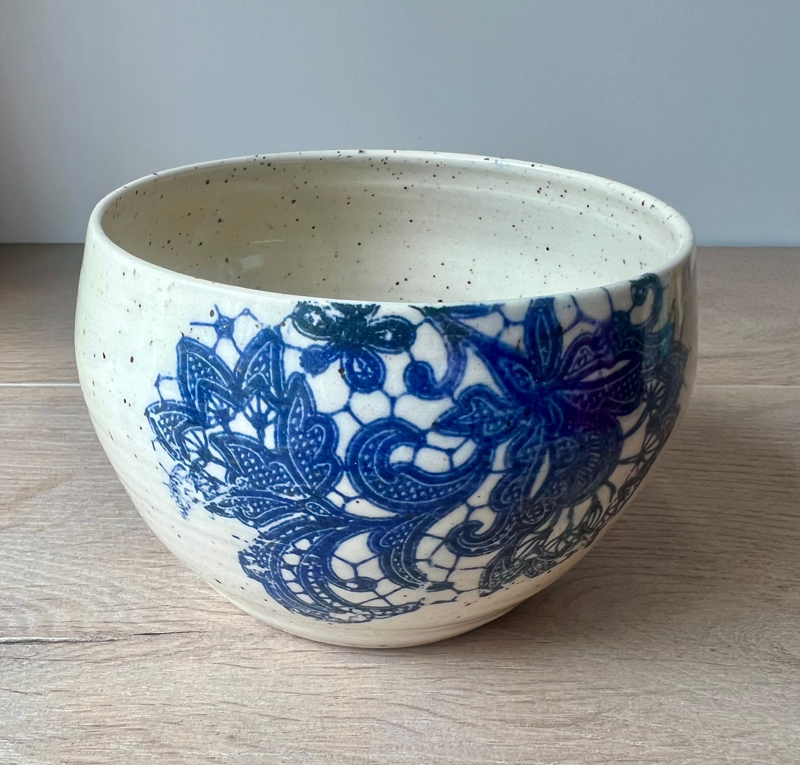Blue Lace Cereal Bowl | Alicia Kate Pottery