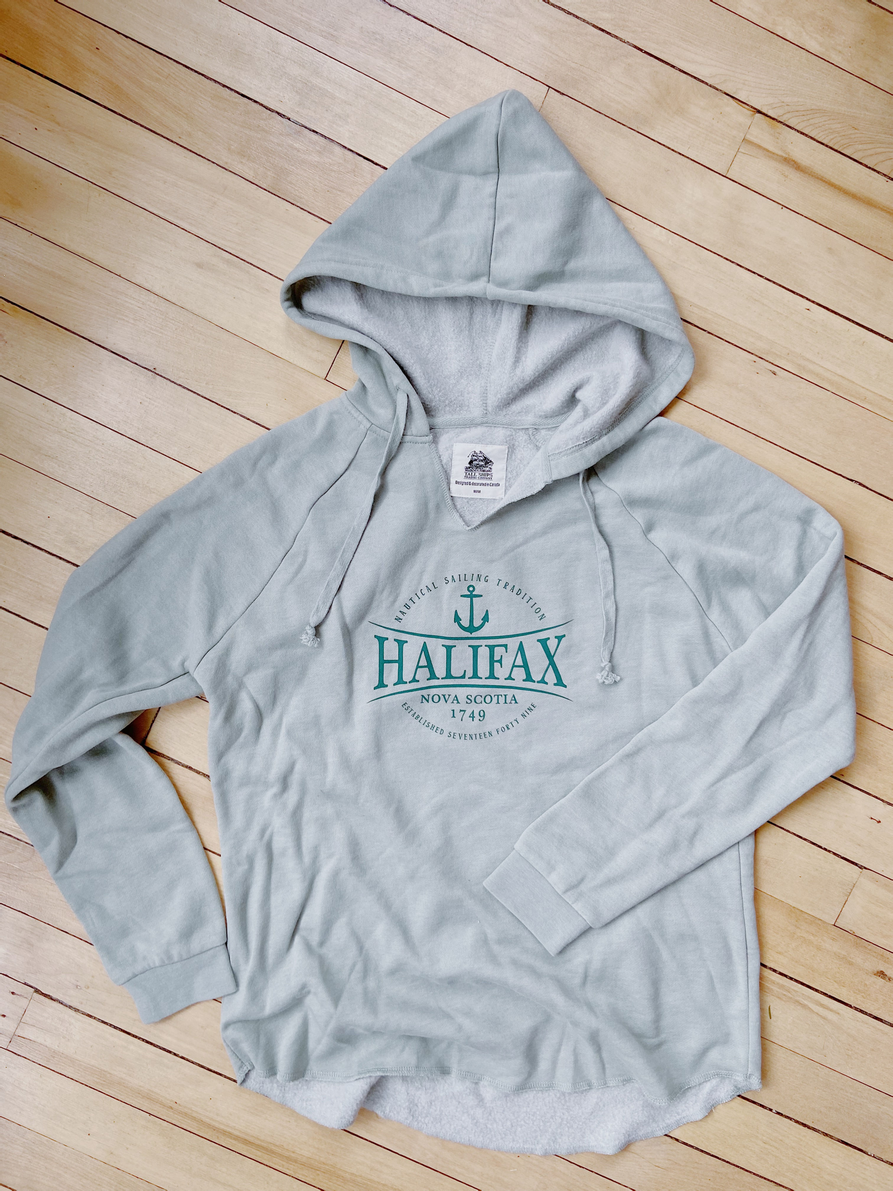 Ladies Halifax Grey+Soft Sage Hoodie | Tall Ships Trading Co.
