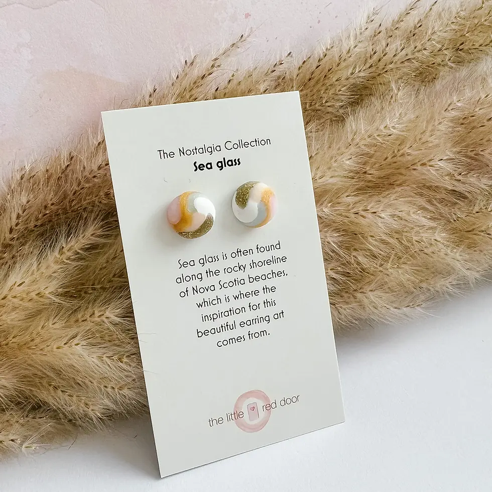 Sea Glass-Gold Earrings | The Little Red Door