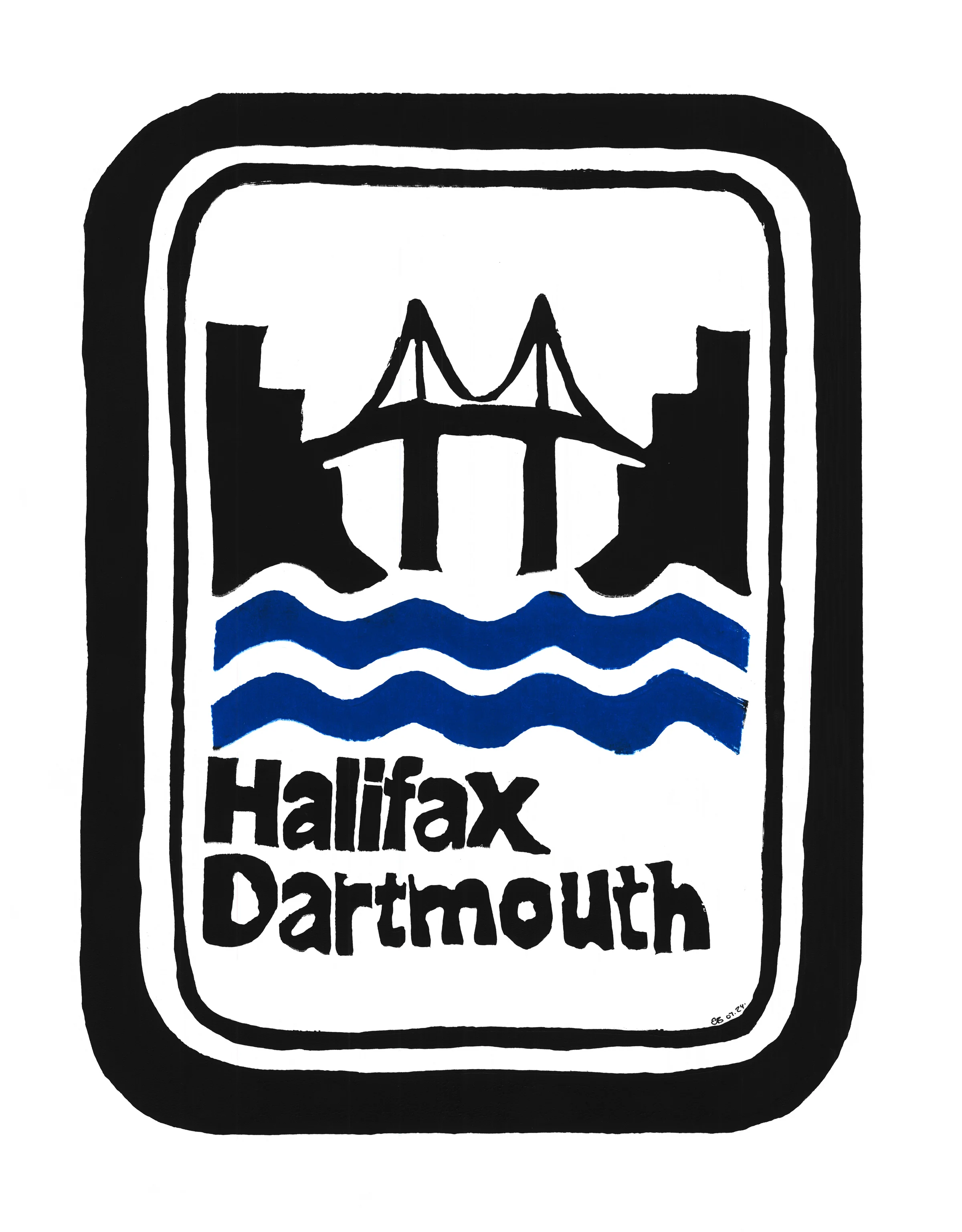 Halifax + Dartmouth Route Card | Erin Bulger Art | Jennifer's of NS