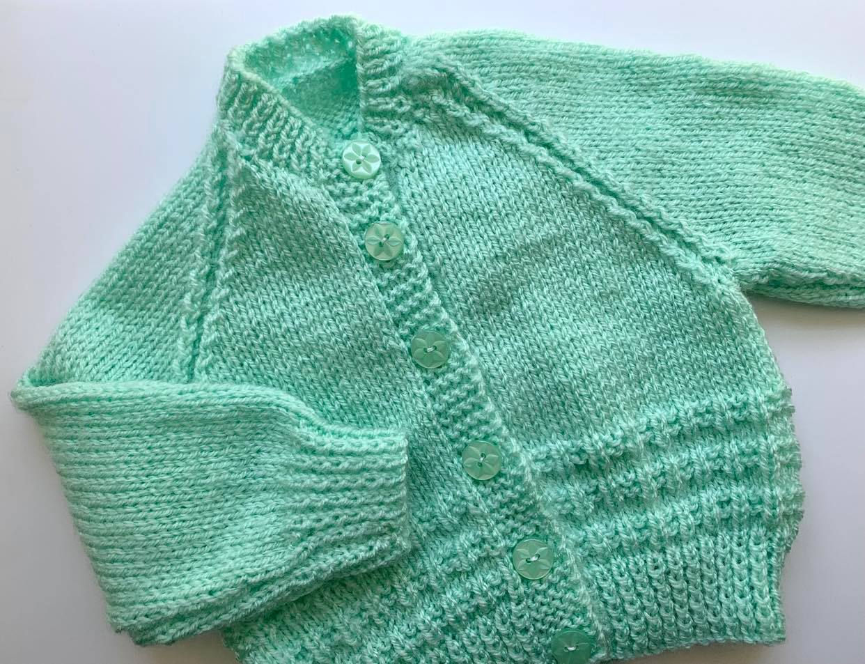 Personalised Hand Knitted Cardigan - 0-3 months