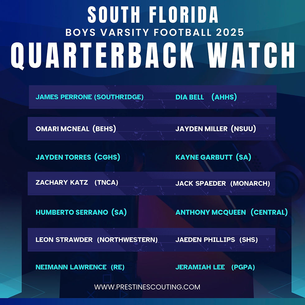 Top Quarterbacks in South Florida 2025