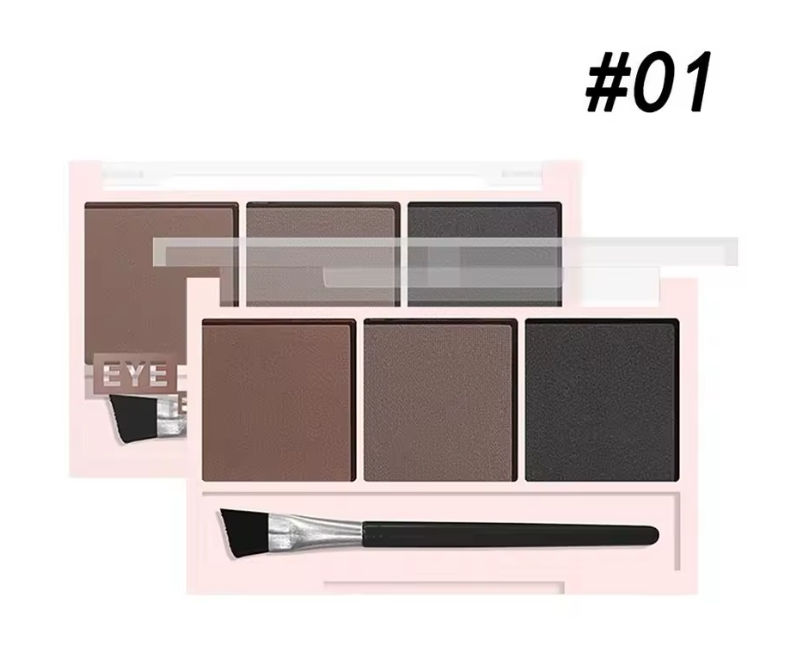 Miniatura: Paleta para Sobrancelhas Anna Rose com 3 tons e Pincel