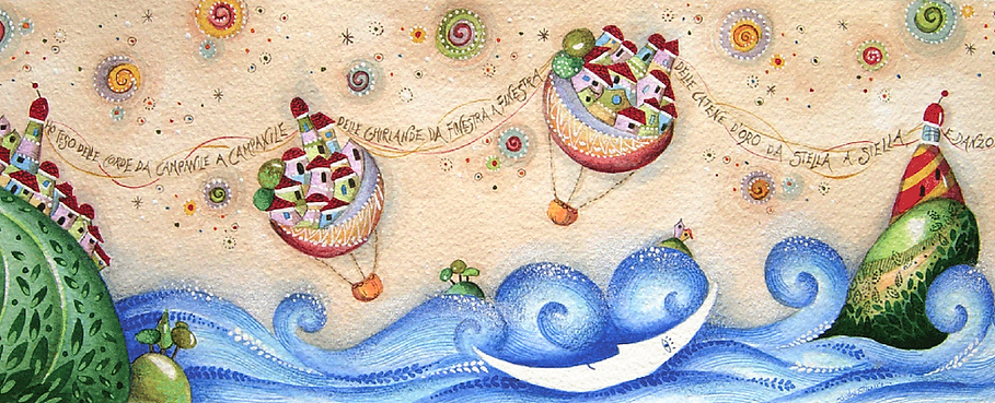Dipinto di Sandra Stranieri, 2013. Acquerello, pastelli, tempera su carta