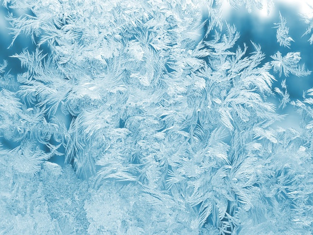 Dettaglio di fiocchi di neve