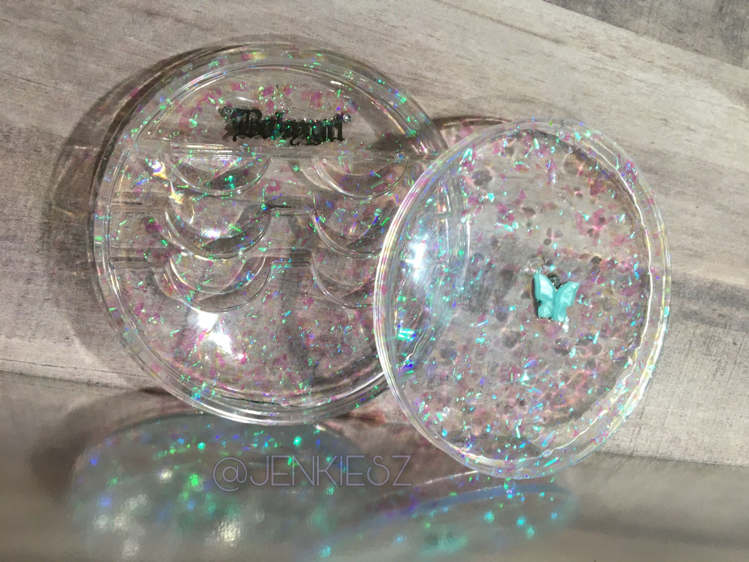 Blue Holographic “Babygirl Butterfly” Lash Storage Case