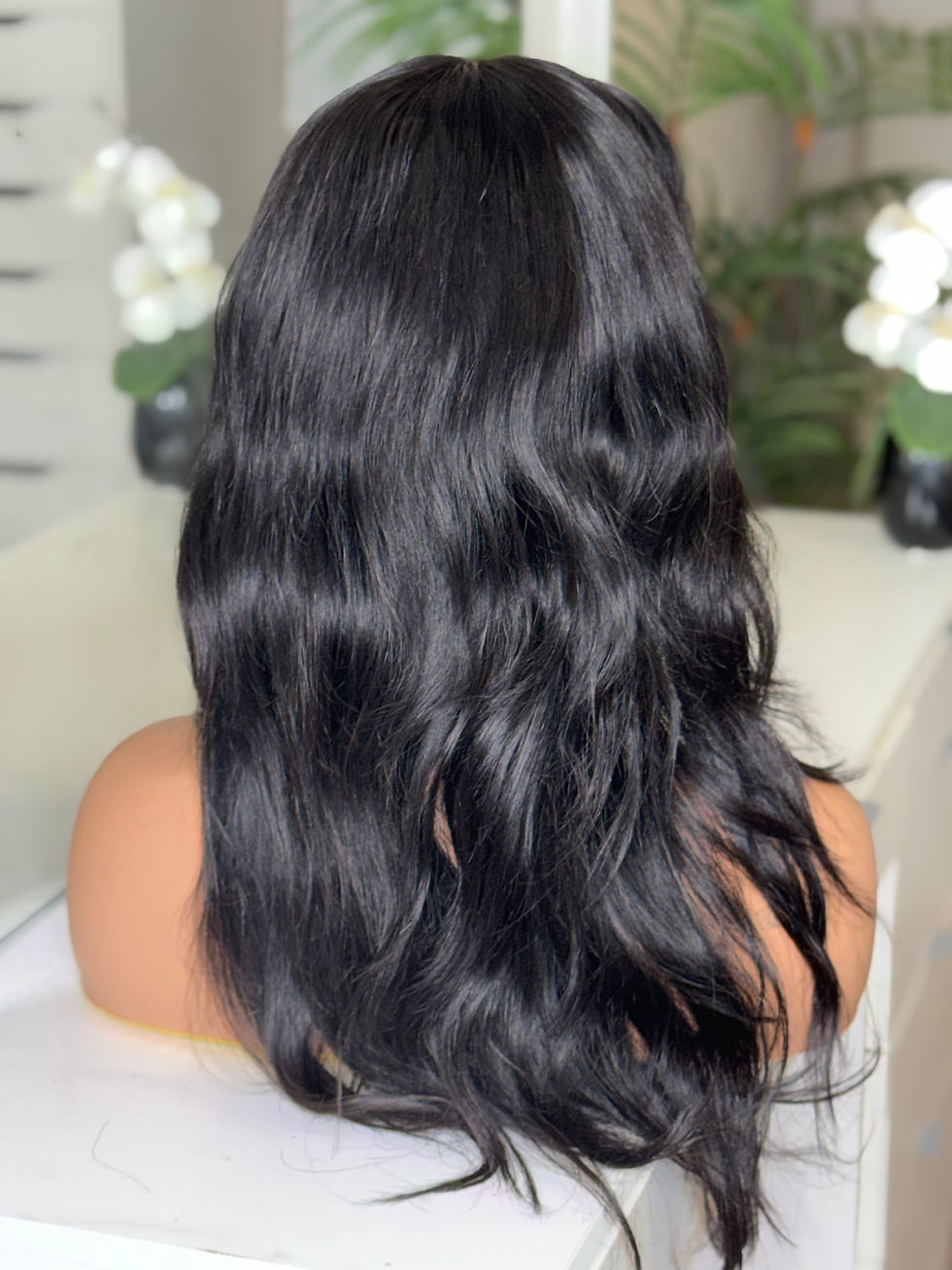 Thumbnail: NATURAL STRAIGHT  PRE-LAYERED 13X6 DRAWSTRING LACE WIG