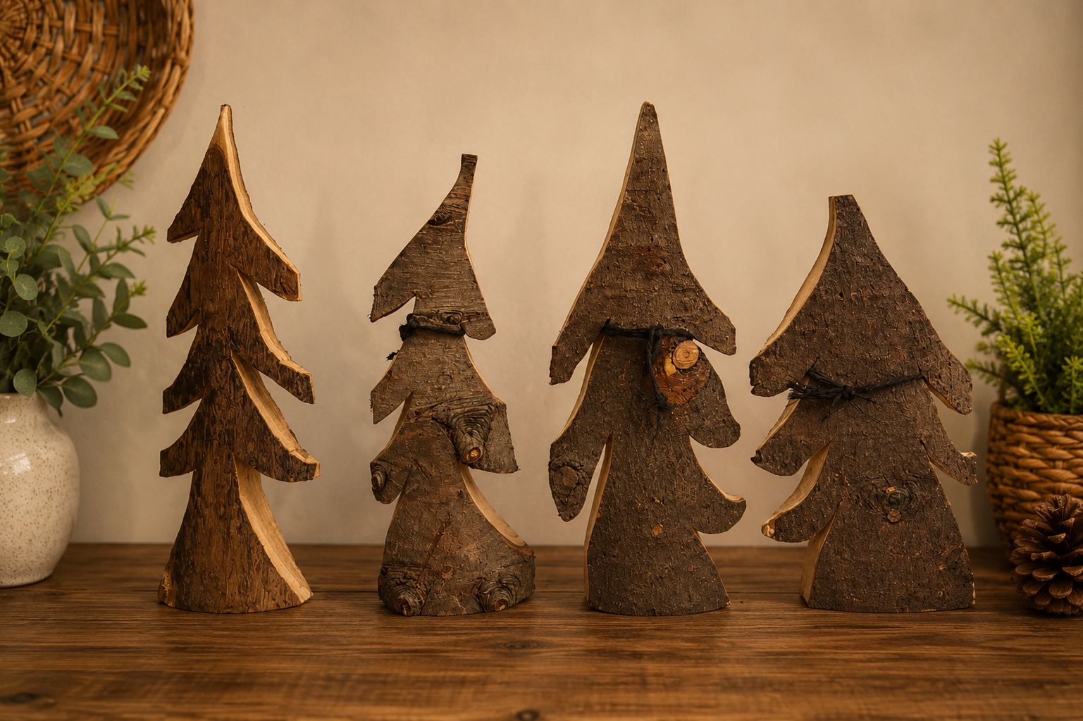 Handcrafted Wooden Trees