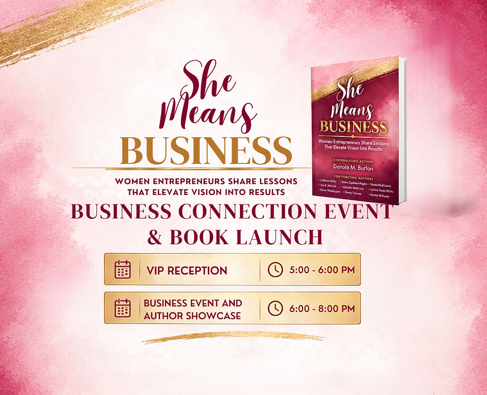 SHE MEANS BUSINESS Business Connection and Book Launch
