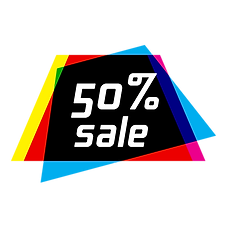 Banner di sconto del 50%