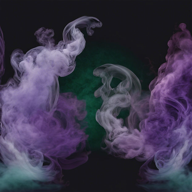 Black background jade and lavender smoke in the middle.jpg
