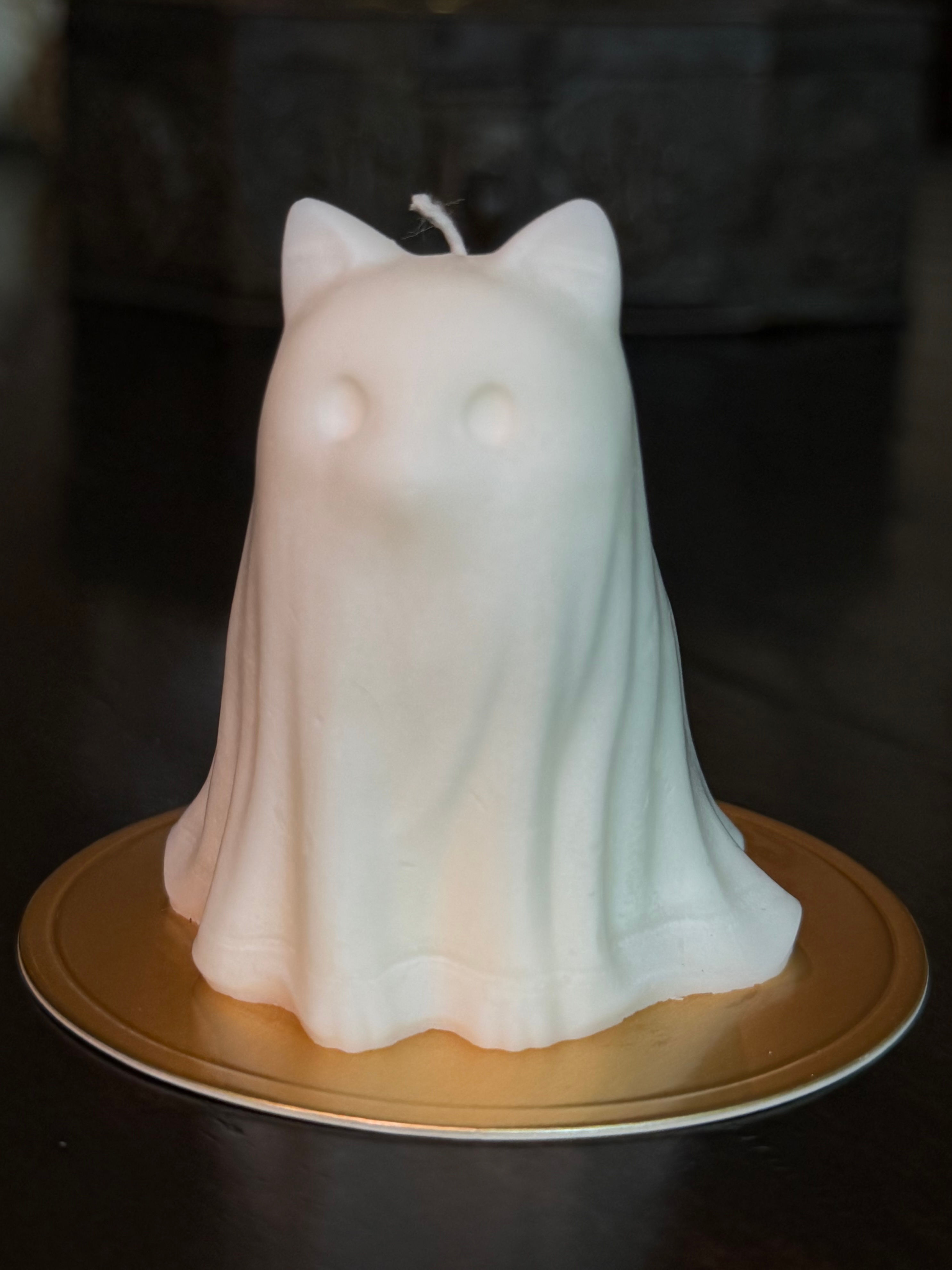 Ghost Kitty Candle - Ivory - Unscented