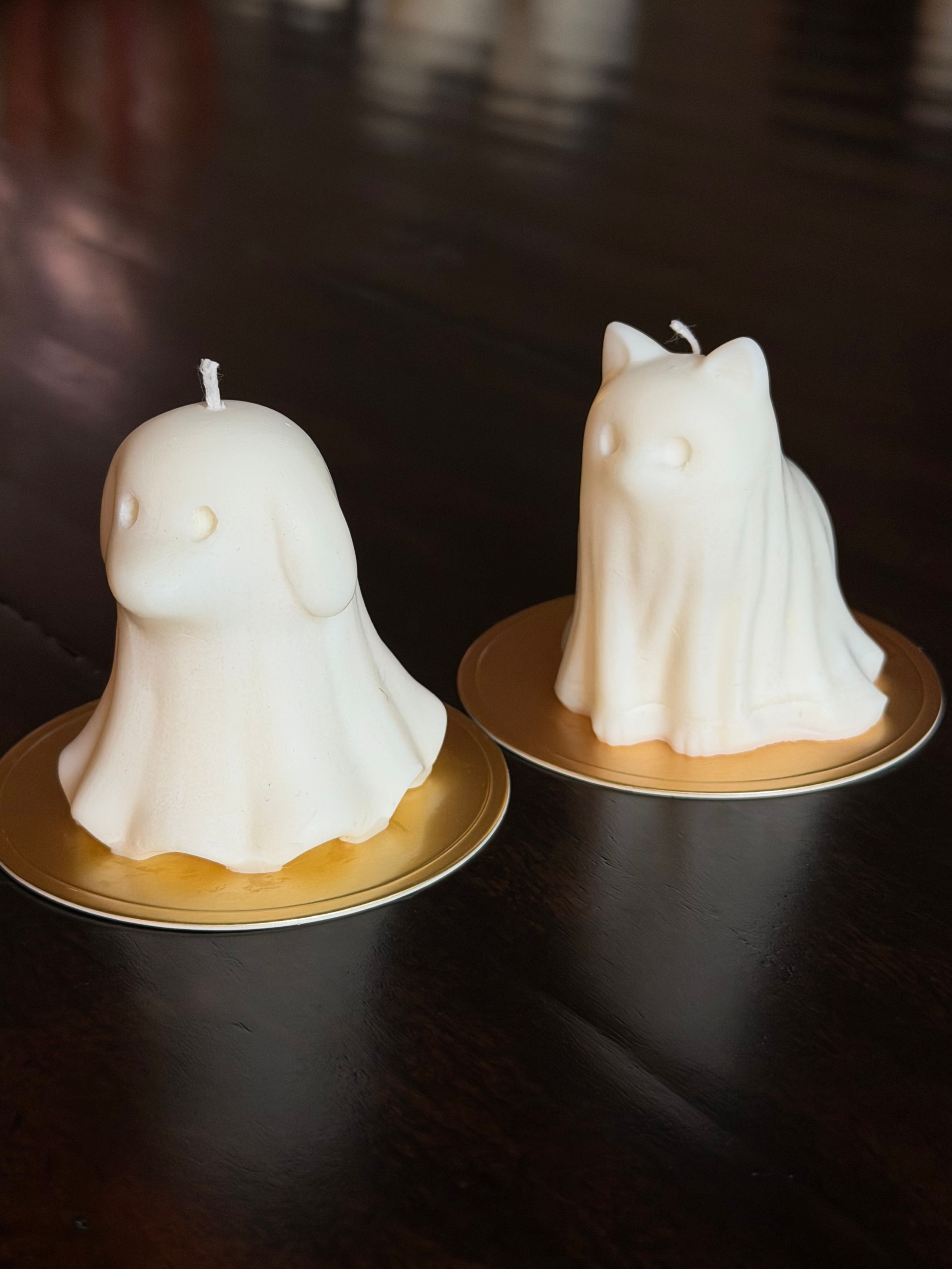 Ghost Pets Duo - Kitty + Puppy - Ivory - Unscented