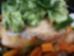 Lomo de salmón sellado con Guacamole