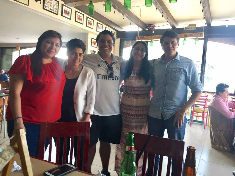With my host family