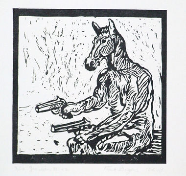 The Guardian 2 Linocut 15x15cm cropped 2
