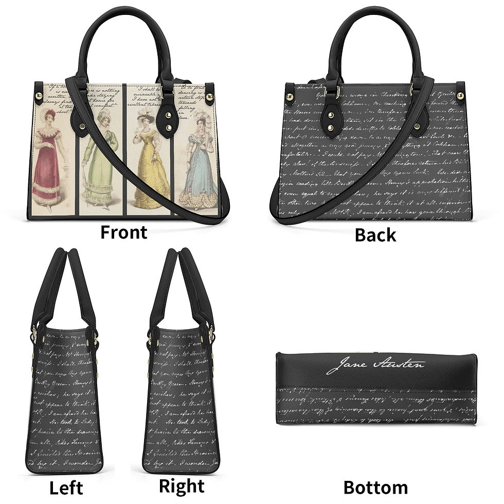 Thumbnail: Jane Austen Quotes Themed PU Handbag