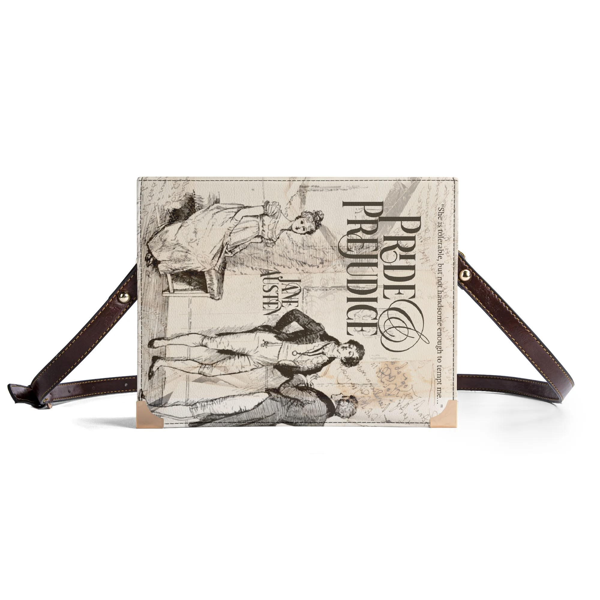 Pride & Prejudice Book Themed Purse for Literary Lovers