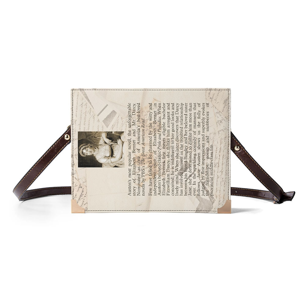 Thumbnail: Pride & Prejudice Book Themed Purse for Literary Lovers