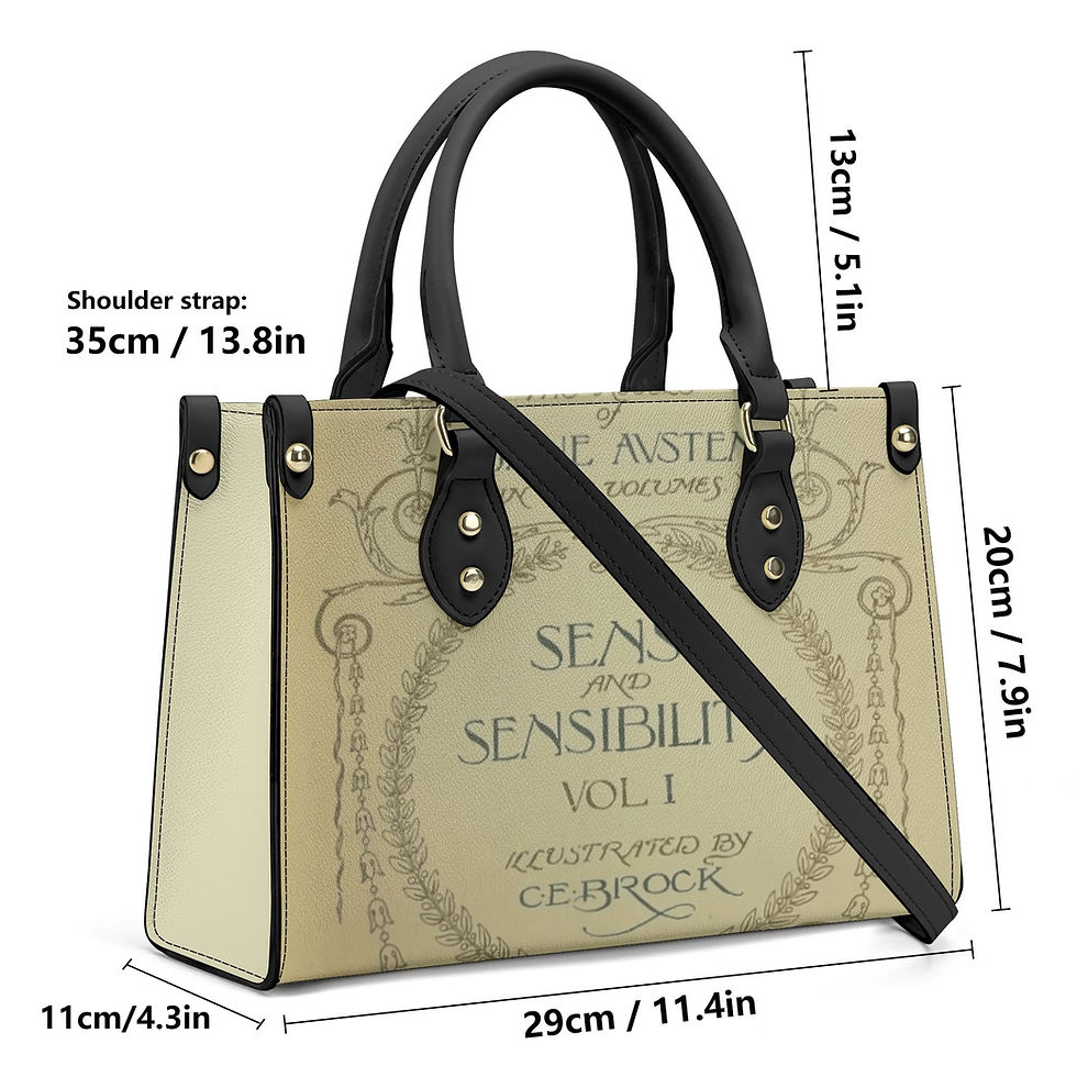 Thumbnail: Jane Austen "SENSE & SENSIBILITY" Themed PU Handbag