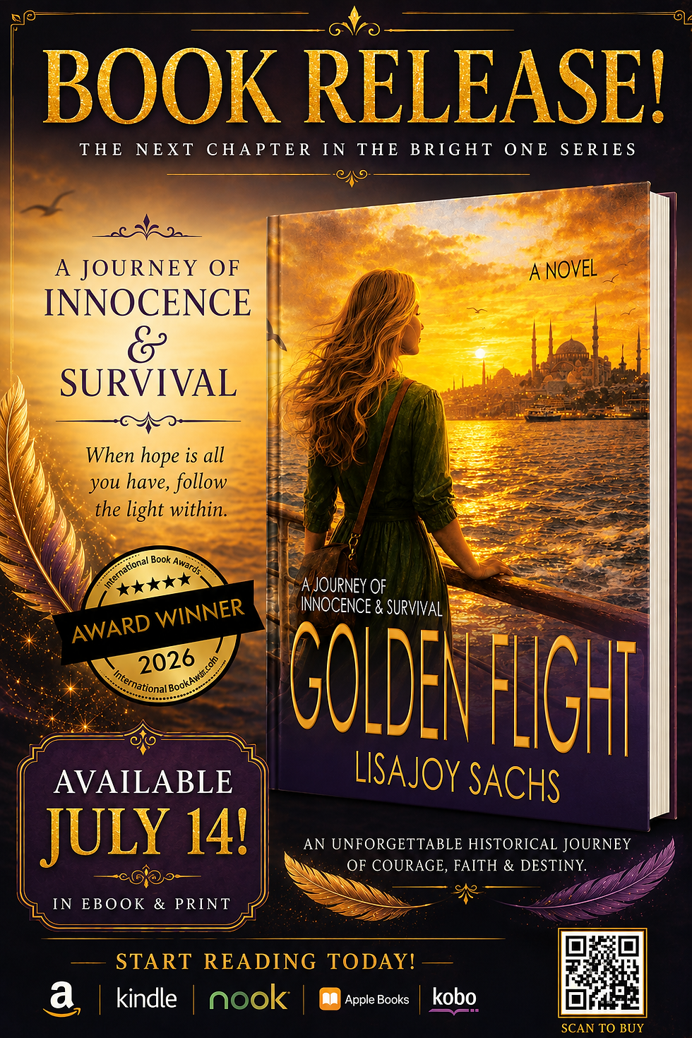Release Day for "Golden Flight" by Lisajoy Sachs