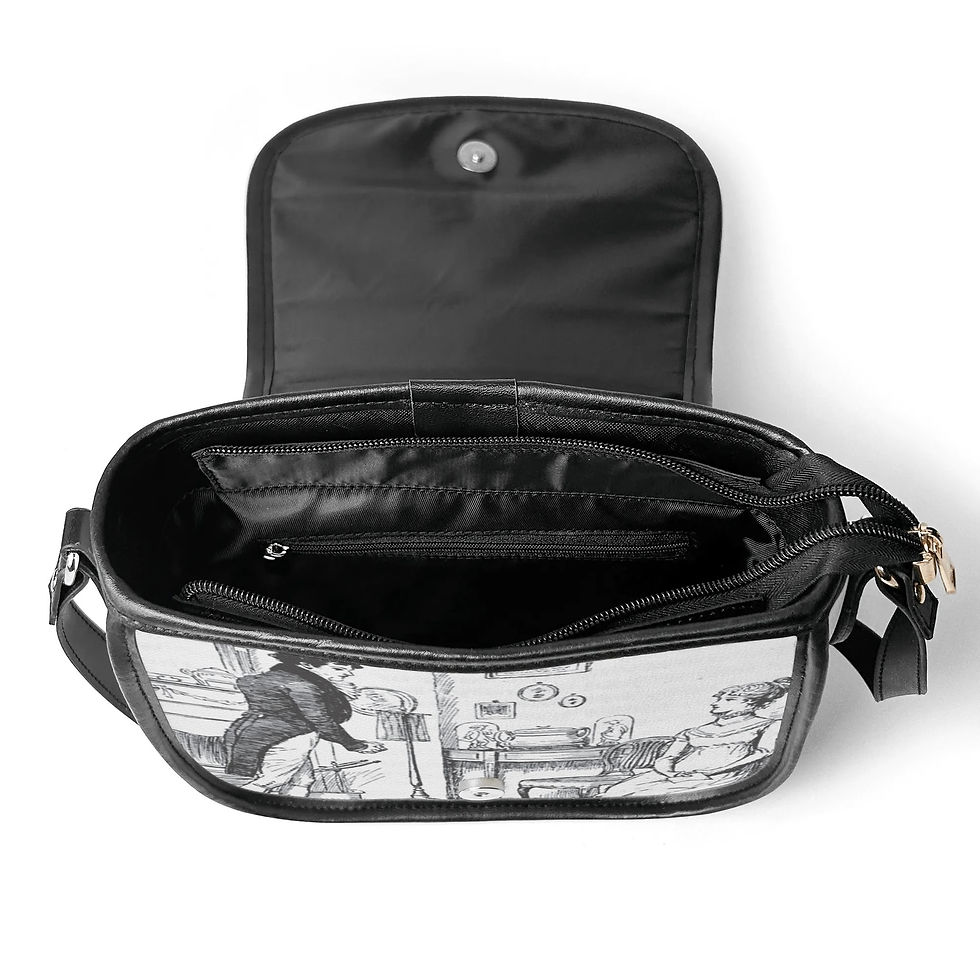 Miniatura: Pride & Prejudice PU Leather Saddle Bag