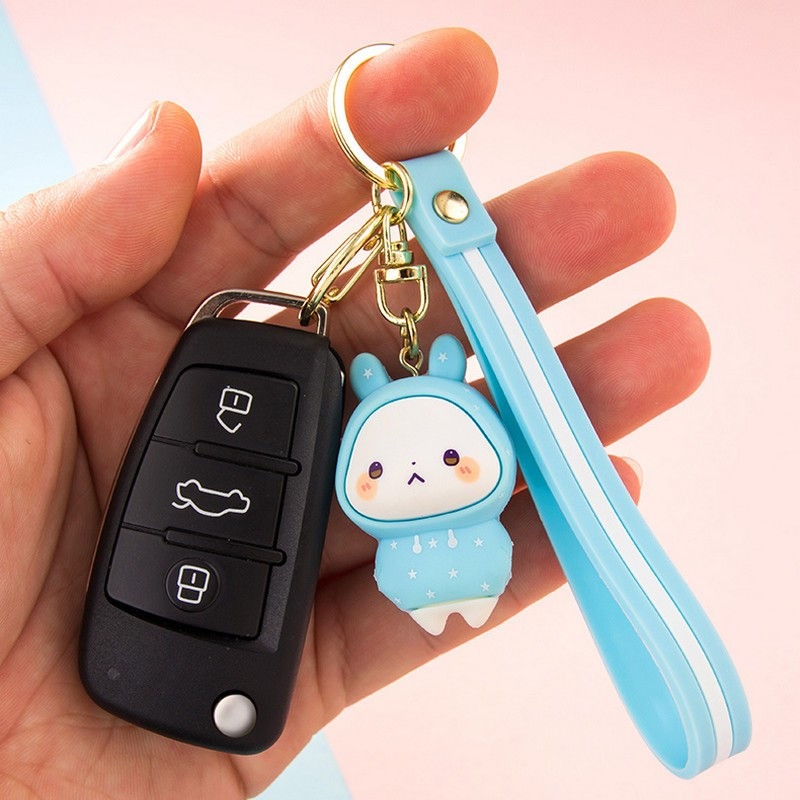 Thumbnail: Bunny In A Hoodie Keychain / Bag Charm